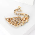 Alloy Zircon Swan Brooch Pin For Elegant Women's Apparel view 3
