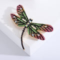 Alloy Rhinestone Dragonfly Pearl Brooch Pin For Fashion Apparel view 4
