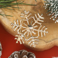 Alloy Rhinestone Snowflake Pearl Brooch Pin For Floral Clothing Decor view 3