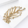 Alloy Rhinestone Leaf Brooch Pin For Suits And Apparel Accessories view 4