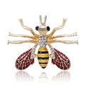 Alloy Enamel Red Wing Bee Brooch Pin For Vintage Outfits view 1