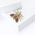 Alloy Enamel Red Wing Bee Brooch Pin For Vintage Outfits view 3