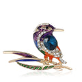 Alloy Rhinestone Woodpecker Brooch For Elegant Womens Clothing Decoration view 5