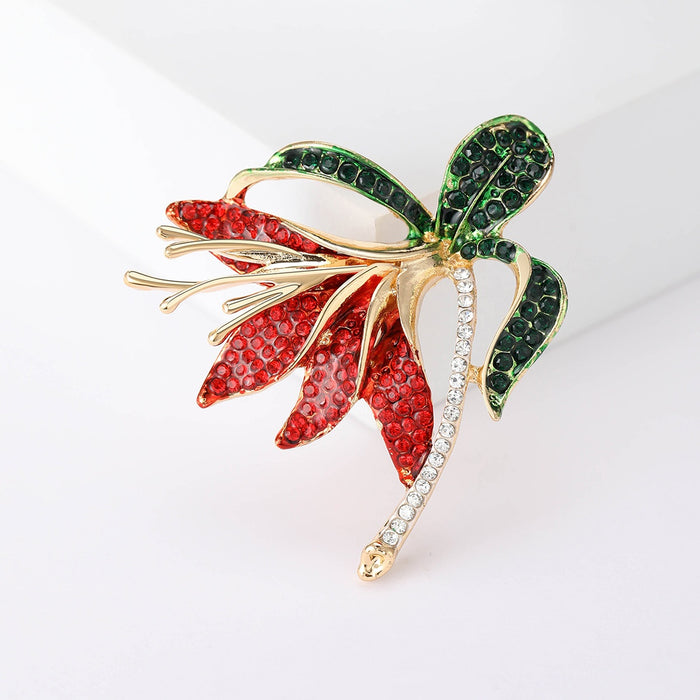 Alloy Rhinestone Daffodil Brooch Pin For Elegant Shawl And Apparel