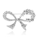 Alloy Rhinestone Bow Brooch Pin For Women Suit Coat Decor view 5