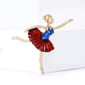 Alloy Enamel Gymnast Ballet Girl Brooch Pin For Dance Accessories view 2