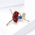 Alloy Enamel Gymnast Ballet Girl Brooch Pin For Dance Accessories view 3
