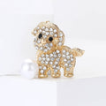 Alloy Rhinestone Dog Brooch Pin For Suit And Coat Decoration view 3