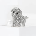Alloy Rhinestone Dog Brooch Pin For Suit And Coat Decoration view 4