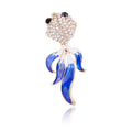 Alloy Enamel Rhinestone Goldfish Brooch Pin For Women's Apparel view 1