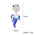 Alloy Enamel Rhinestone Goldfish Brooch Pin For Women's Apparel view 5