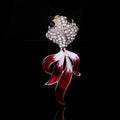 Alloy Enamel Rhinestone Goldfish Brooch Pin For Women's Apparel view 6