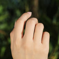Simple Hollow Heart Copper Ring Full Band Connected Hearts Finger Jewelry view 3