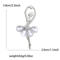 Alloy Rhinestone Dancing Girl Brooch Pin For Women’s Apparel Decoration view 4