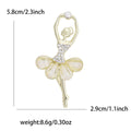 Alloy Rhinestone Dancing Girl Brooch Pin For Women’s Apparel Decoration view 6