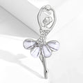 Alloy Rhinestone Dancing Girl Brooch Pin For Women’s Apparel Decoration view 2