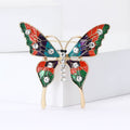 Vintage Alloy Enamel Butterfly Brooch For Women's Suits And Coats view 2