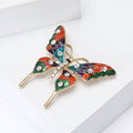 Vintage Alloy Enamel Butterfly Brooch For Women's Suits And Coats view 3