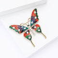 Vintage Alloy Enamel Butterfly Brooch For Women's Suits And Coats view 4