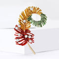 Alloy Pearl Feather Brooch Pin Scarf Clip For Women view 2