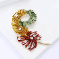 Alloy Pearl Feather Brooch Pin Scarf Clip For Women view 4