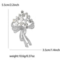 Alloy Rhinestone Bouquet Brooch For Women's Sweater Cardigan Decoration view 4