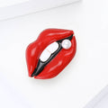 Alloy Enamel Lips Brooch Pin For Women's Coat And Suit view 4