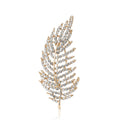 Metal Alloy Rhinestone Leaf Brooch For Suits Coats And Scarves view 5