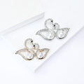 Alloy Rhinestone Pearl Swan Brooch Pin For Elegant Apparel view 2
