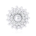 Alloy Pearl Round Brooch Pin For Clothing And Gift Decoration view 2