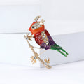 Alloy Enamel Pine Branch Bird Brooch For Women's Apparel Decoration view 3