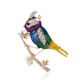 Alloy Enamel Pine Branch Bird Brooch For Women's Apparel Decoration view 1
