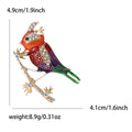 Alloy Enamel Pine Branch Bird Brooch For Women's Apparel Decoration view 6
