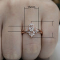 Rose Gold Zircon Ring Fashion Women's Engagement Diamond Ring Hand Jewelry Accessory view 5