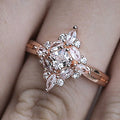 Rose Gold Zircon Ring Fashion Women's Engagement Diamond Ring Hand Jewelry Accessory view 1