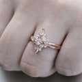 Rose Gold Zircon Ring Fashion Women's Engagement Diamond Ring Hand Jewelry Accessory view 4