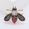 Alloy Enamel Mini Bee Brooch With Rhinestones For Lapel Decor view 4