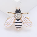 Alloy Enamel Mini Bee Brooch With Rhinestones For Lapel Decor view 3