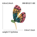 Alloy Colored Rhinestone Butterfly Brooch Pin For Suit And Sweater view 6