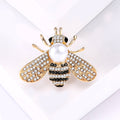 Alloy Rhinestone Pearl Bee Brooch Pin For Womens Cardigans view 2