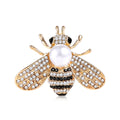 Alloy Rhinestone Pearl Bee Brooch Pin For Womens Cardigans view 5