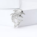 Alloy Rhinestone Dolphin Brooch Pin For Suit And Coat Accessories view 3