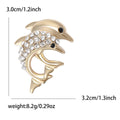 Alloy Rhinestone Dolphin Brooch Pin For Suit And Coat Accessories view 5