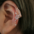 Fashion Angel Wing Zircon Single Earring For Women Korean Crystal Ear Clip Stud Jewelry Earrings view 1