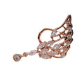 Fashion Angel Wing Zircon Single Earring For Women Korean Crystal Ear Clip Stud Jewelry Earrings view 5