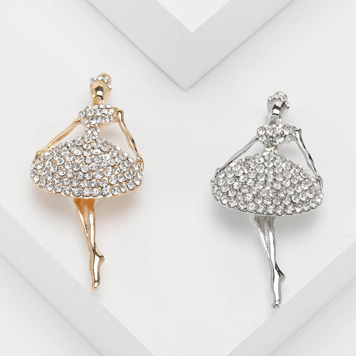 Rhinestone Alloy Brooch Pin For Elegant Women's Suit Accessories