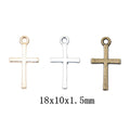 Zinc Alloy Cross Charm Pendant No.149642 for DIY Necklace Bracelet Jewelry Making view 1