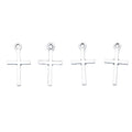 Zinc Alloy Cross Charm Pendant No.149642 for DIY Necklace Bracelet Jewelry Making view 3