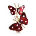 Alloy Enamel Double Butterfly Brooch For Suits And Coats view 5