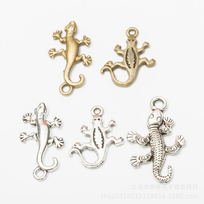 Zinc Alloy Gecko Charm Pendant No.305412 for DIY Necklace Bracelet Jewelry Making